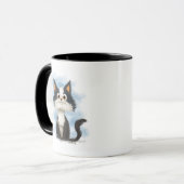 Zulke Tuxedo Kat Cartoon Mok (Voorkant links)