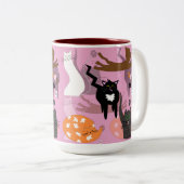 Zulke verschillende katten. tweekleurige koffiemok (Voorkant rechts)