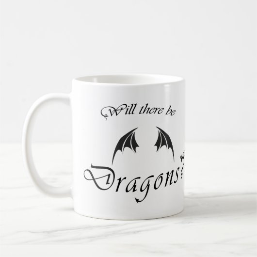 Zullen er Dragons zijn? Koffiemok (Links)