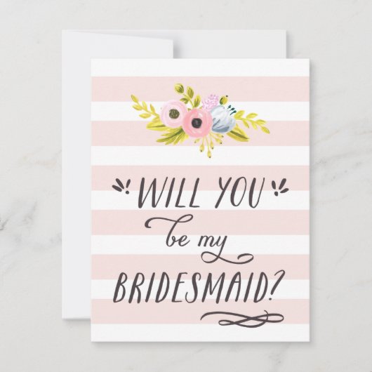 ZULLEN U MIJN BRIDESMAID ZIJN? KAART (Voorkant)
