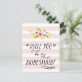 ZULLEN U MIJN BRIDESMAID ZIJN? KAART (Staand voorkant)