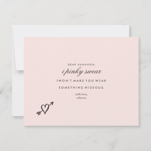 ZULLEN U MIJN BRIDESMAID ZIJN? KAART (Achterkant)