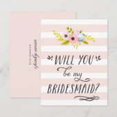 ZULLEN U MIJN BRIDESMAID ZIJN? KAART (Voorkant / Achterkant)