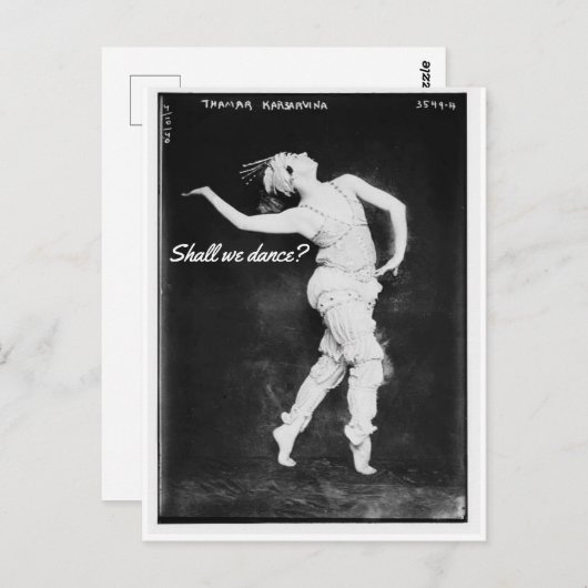 Zullen we dansen? Briefkaart (Voorkant / Achterkant)