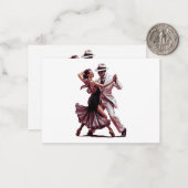 Zullen we dansen - Design 1 Notitiekaartje (Voorkant / Achterkant in situ)