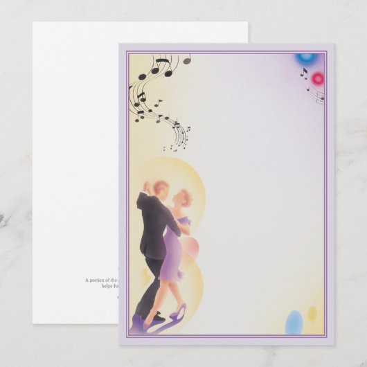 Zullen we dansen © notitiekaartje (Voorkant / Achterkant)