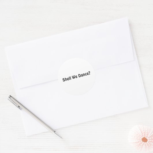 Zullen we dansen? ronde sticker (Envelop)