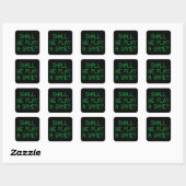 Zullen we een spel spelen? vierkante sticker (Vel)