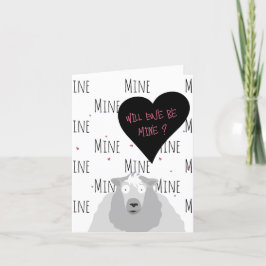 "Zullen we van mij zijn?" Funny Sheep Love + Valen Feestdagen Kaart
