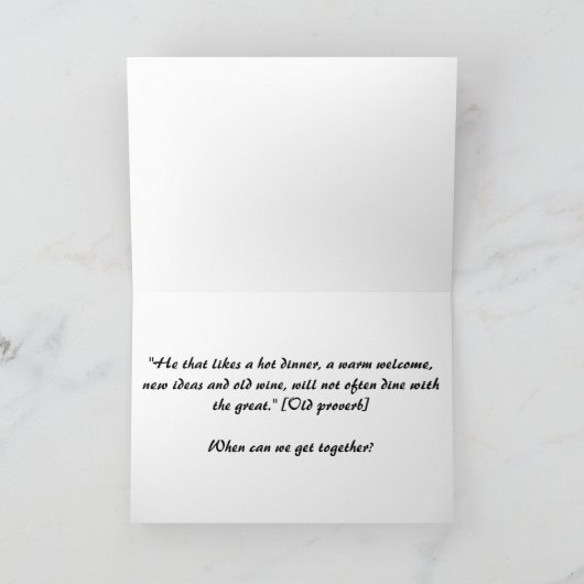 Zullen wij hen voor diner uitnodigen (Binnen)