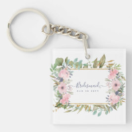 Zult u BRIDESMAID MAID ERE-TEKEN FLOWERGIRL zijn Sleutelhanger