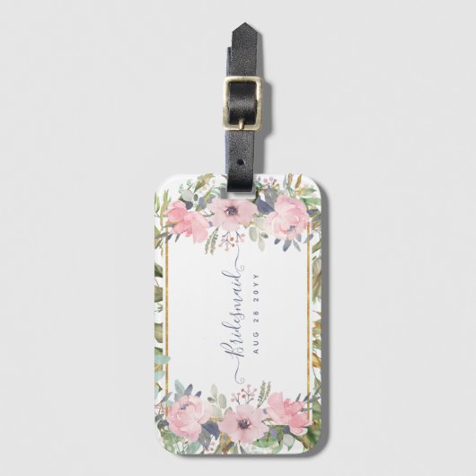 Zult u BRUIDSJUFFER EREBRUIDSMAID BLOEMENMEISJE zi Bagagelabel (Voorkant (verticaal))