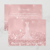 Zult u bruidsmeisje glitter rode boon diamant dres kaart (Voorkant / Achterkant)