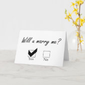 Zult u me huwen? Controleer Doos Kaart (Gele Bloem)