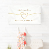 Zult u met me trouwen spandoek (Insitu)