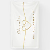Zult u met me trouwen spandoek (Verticaal)