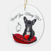 Zult u met mij trouwen keramische ornament (Links)