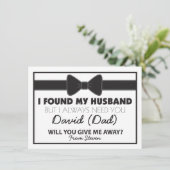 Zult u mij weggeven Zwart/Witte vlinderdas Kaart (Staand voorkant)