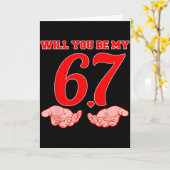 Zult U Mijn 67 Grappige Zes Zeven Handen Meme Vale Kaart (Gele Bloem)