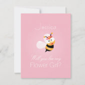 Zult u mijn bloemenmeisje bruidsmeisje grappig sch kaart (Voorkant)