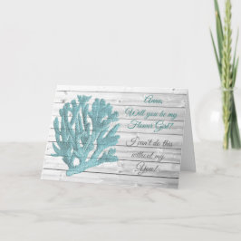 Zult u mijn bloemenmeisje zijn Aanzoekkaart