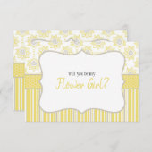Zult u mijn bloemenmeisje zijn Bij Geel en Grijs (Voorkant / Achterkant)