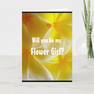 Zult u mijn Bloemenmeisje zijn? geel