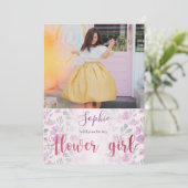 Zult u mijn bloemenmeisje zijn in waterverf (Staand voorkant)