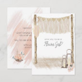 Zult u mijn bloemenmeisje zijn Modern Boho Roze (Voorkant / Achterkant)