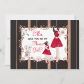 Zult u mijn bloemenmeisje zijn/Volwassene en kind/ Kaart (Voorkant)