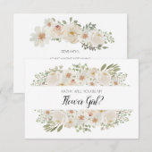 Zult u mijn bloemenmeisje zijn Wit Bloemmotief Ele (Voorkant / Achterkant)