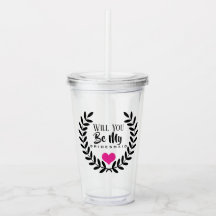 ZULT U MIJN BRIDESMAID ACRYLIC TUMBLER ZIJN
