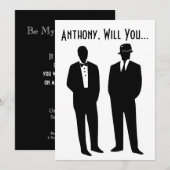 Zult u mijn bruidsjonker getuige zijn   kaart (Voorkant / Achterkant)