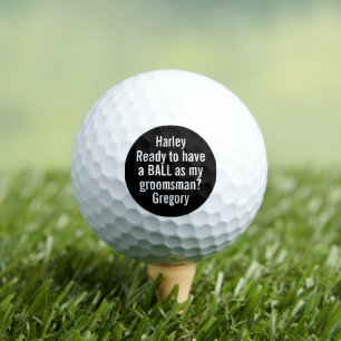 Zult U Mijn Bruidsjonker Golfbal Voorstel Grappig  Golfballen