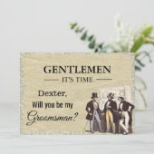 Zult u mijn bruidsjonker verzoekkaart zijn? kaart (Staand voorkant)