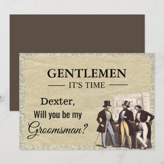 Zult u mijn bruidsjonker verzoekkaart zijn? kaart (Voorkant / Achterkant)