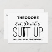 Zult u mijn bruidsjonker zijn? | Bruidsjonker Kaart (Voorkant / Achterkant)