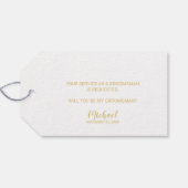 Zult u mijn bruidsjonker zijn? Modern Schrift Goud Cadeaulabel (Achterkant Horizontaal)