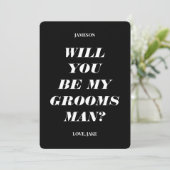 Zult u mijn bruidsjonker zijn? Moderne tekst uitno Kaart (Staand voorkant)