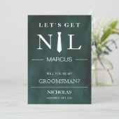 Zult u mijn bruidsjonker zijn? Uitnodiging (Staand voorkant)