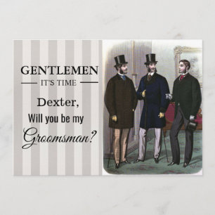 Zult u mijn bruidsjonker zijn verzoekkaart? kaart