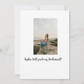 Zult u mijn bruidsmeisje foto elegante moderne  kaart (Achterkant)