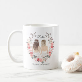 Zult u mijn bruidsmeisje/getuige voorstel zijn koffiemok