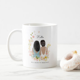 Zult u mijn bruidsmeisje/getuige voorstel zijn koffiemok