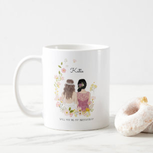 Zult u mijn bruidsmeisje/getuige voorstel zijn koffiemok