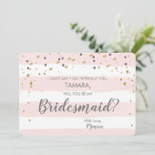 Zult u mijn bruidsmeisje kaart zijn (Staand voorkant)