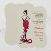 Zult u mijn bruidsmeisje Kaarten (Bourgondië) (Voorkant / Achterkant)