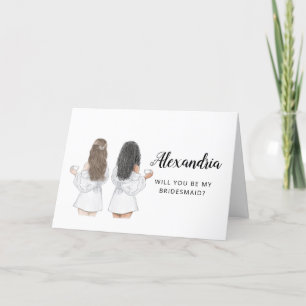 Zult U Mijn Bruidsmeisje Voorstelkaart Kaart