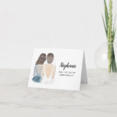 Zult U Mijn Bruidsmeisje Voorstelkaart Kaart (Voorkant)