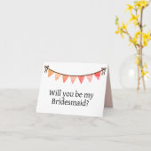 Zult u mijn bruidsmeisje voorstelkaart zijn kaart (Gele Bloem)